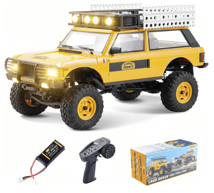 Auto a Control Remoto - 1/24 Land Rover RANGE ROVER Camel Trophy Edition - FMS FCX24M - Jugueteria del Sur