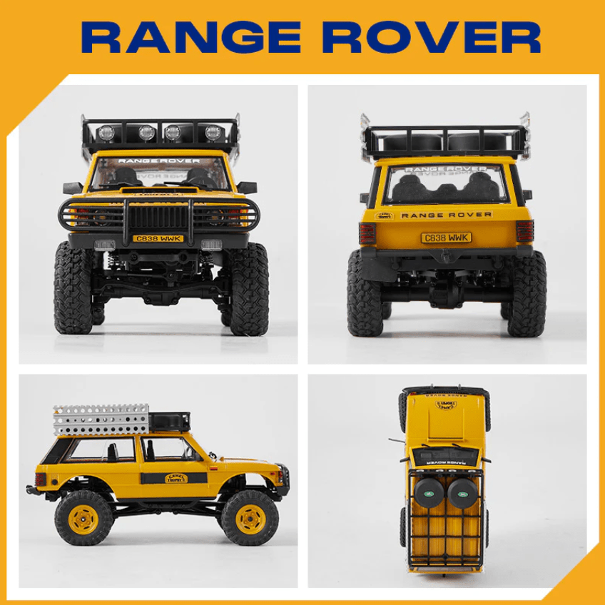 Auto a Control Remoto - 1/24 Land Rover RANGE ROVER Camel Trophy Edition - FMS FCX24M - Jugueteria del Sur