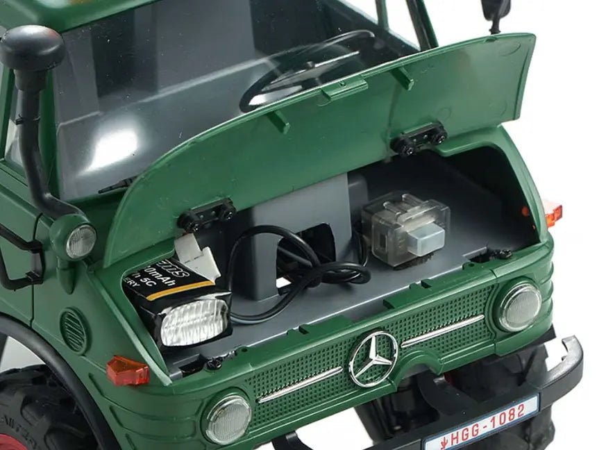 Auto a Control Remoto - 1/24 Mercedes - Benz Unimog 421 - FMS FCX24 Verde, Gris o Rojo - Jugueteria del Sur
