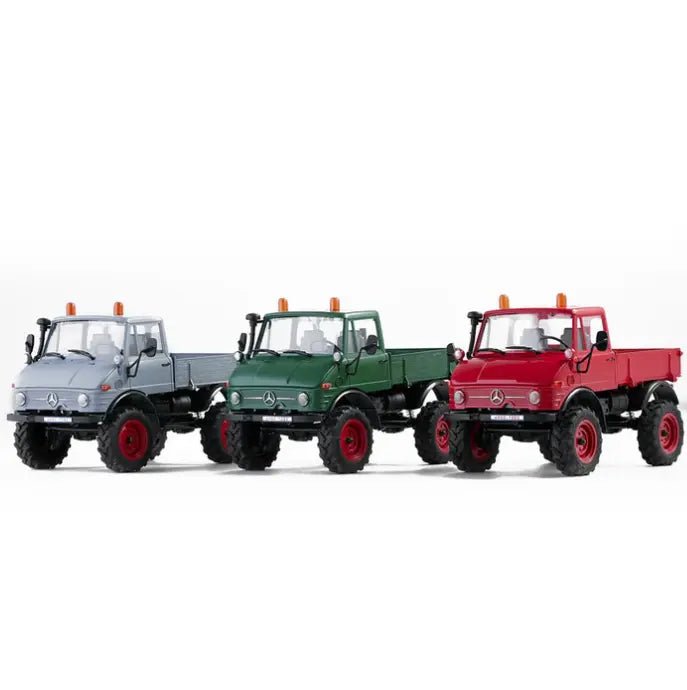 Auto a Control Remoto - 1/24 Mercedes - Benz Unimog 421 - FMS FCX24 Verde, Gris o Rojo - Jugueteria del Sur