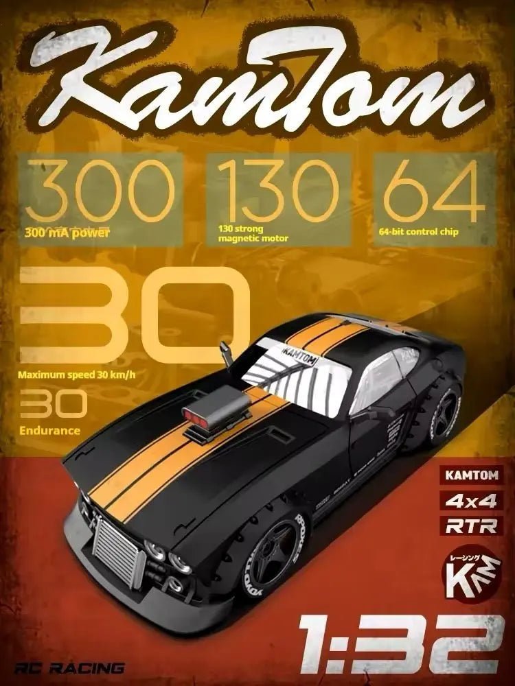 Auto a Control Remoto - 1/32 Drift Kamtom - km3299 Rojo o Negro - Jugueteria del Sur