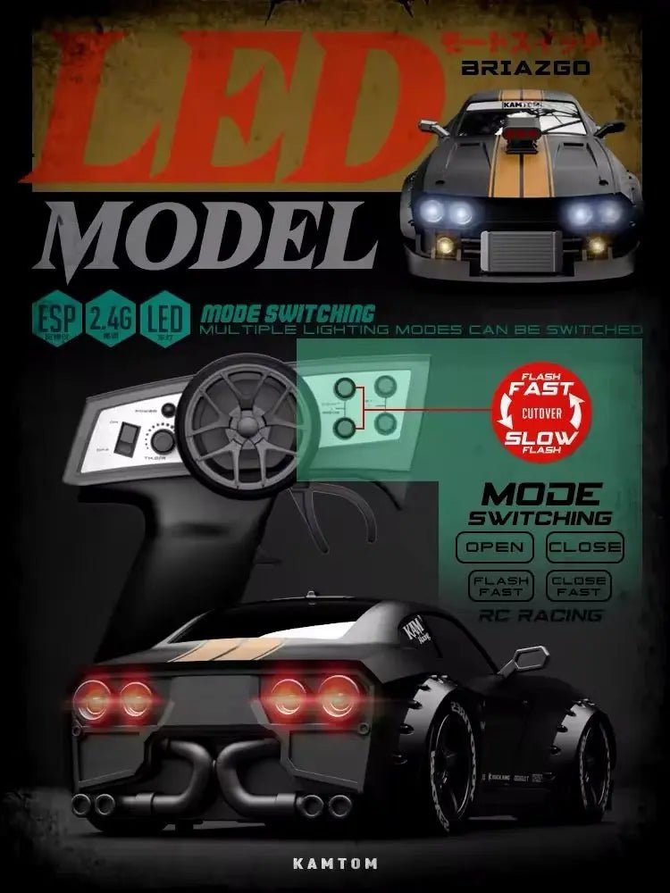 Auto a Control Remoto - 1/32 Drift Kamtom - km3299 Rojo o Negro - Jugueteria del Sur