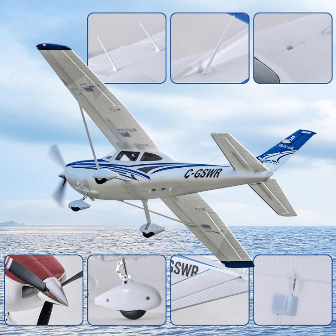 Avión a Control Remoto - 1500mm Cessna 182 RTF - FMS - Juguetería del Sur