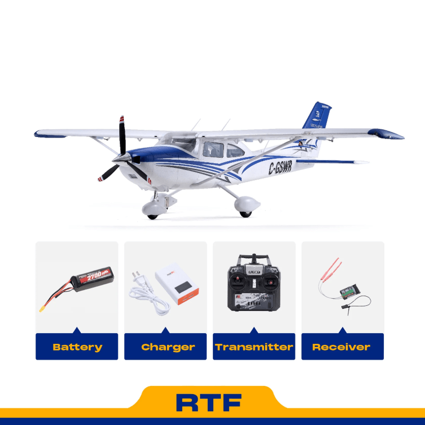 Avión a Control Remoto - 1500mm Cessna 182 RTF - FMS - Juguetería del Sur