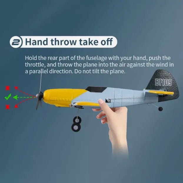Avión a Control Remoto - 370mm Glider BF109 - KF811 - Jugueteria del Sur
