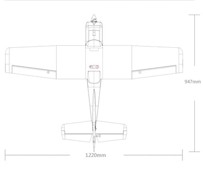 Avión a control remoto - Ranger EP V2 de 1220 mm con Reflex V3 RTF - FMS - Jugueteria del Sur