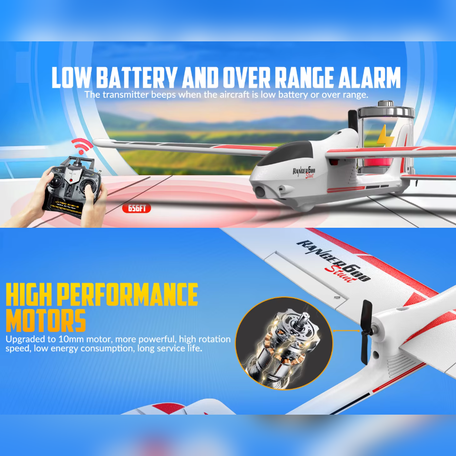 Avión RC 600mm Ranger 600 Stunt - VolantexRC 761-2S