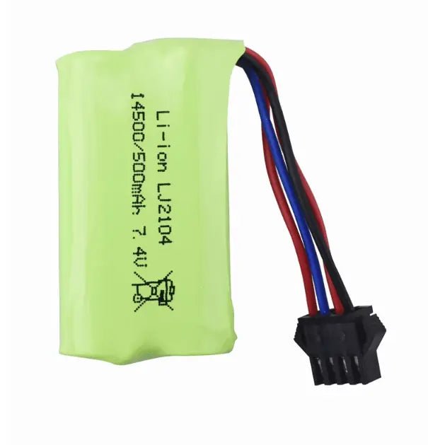 Batería 14500 - Conector SM - 4P - 7,4V 500mah, 2S - Jugueteria del Sur