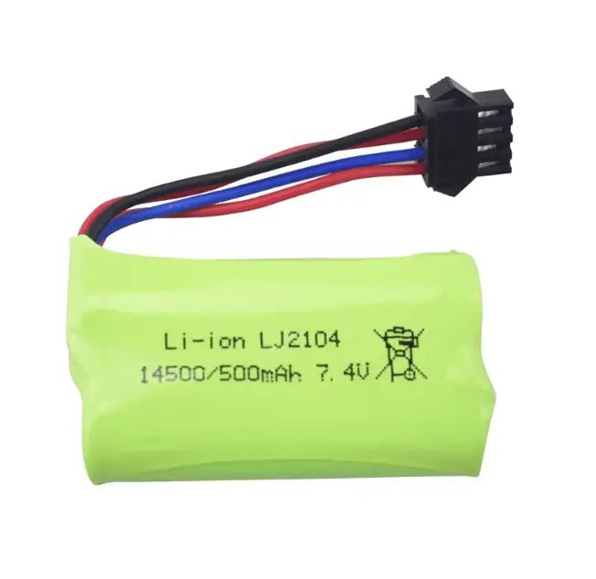 Batería 14500 - Conector SM - 4P - 7,4V 500mah, 2S - Jugueteria del Sur