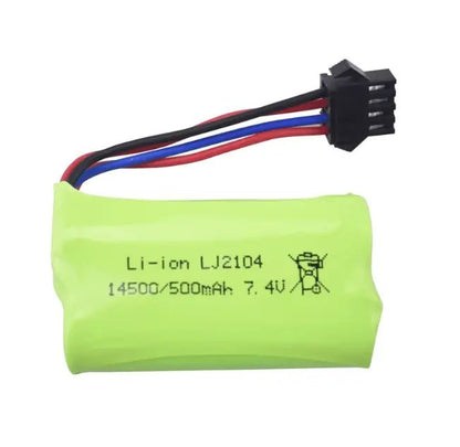 Batería 14500 - Conector SM - 4P - 7,4V 500mah, 2S - Jugueteria del Sur