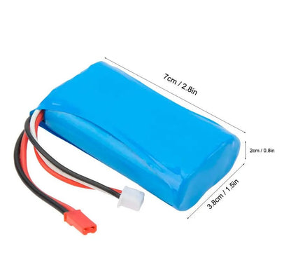 Batería 18650 - Conector JST - 7,4V 1500mah, 2S - Jugueteria del Sur