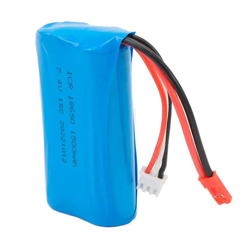 Batería 18650 - Conector JST - 7,4V 1500mah, 2S - Jugueteria del Sur