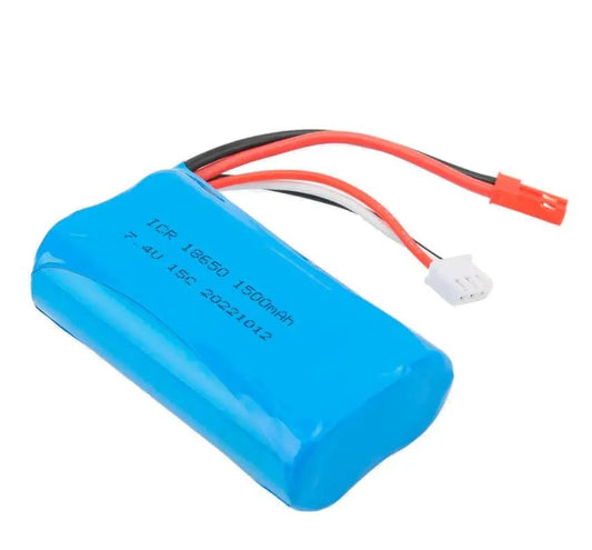 Batería 18650 - Conector JST - 7,4V 1500mah, 2S - Jugueteria del Sur