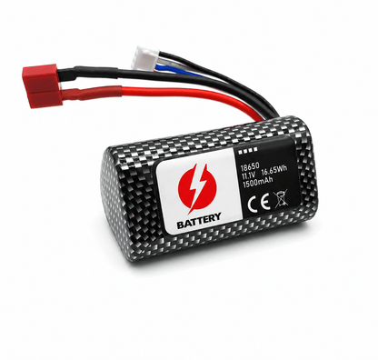 Batería 18650 - Conector T - 11,1V 1500mah, 3S - Jugueteria del Sur