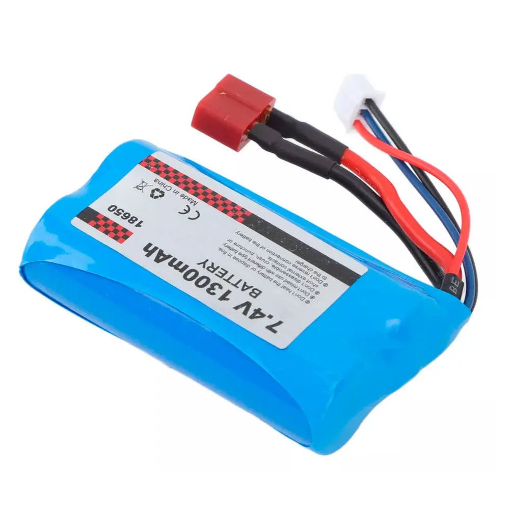 Batería 18650 - Conector T - 7,4V 1300mAh, 2S - Jugueteria del Sur
