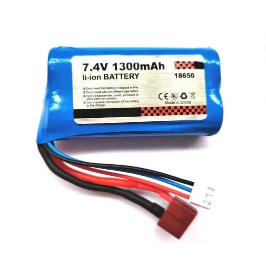 Batería 18650 - Conector T - 7,4V 1300mAh, 2S - Jugueteria del Sur
