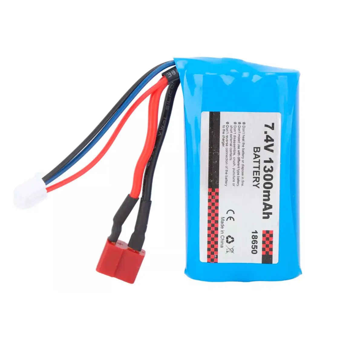 Batería 18650 - Conector T - 7,4V 1300mAh, 2S - Jugueteria del Sur
