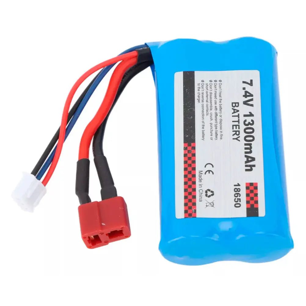 Batería 18650 - Conector T - 7,4V 1300mAh, 2S - Jugueteria del Sur