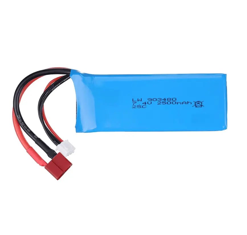Batería 903480 - Conector T - 7,4V 2500mah, 2S - Jugueteria del Sur
