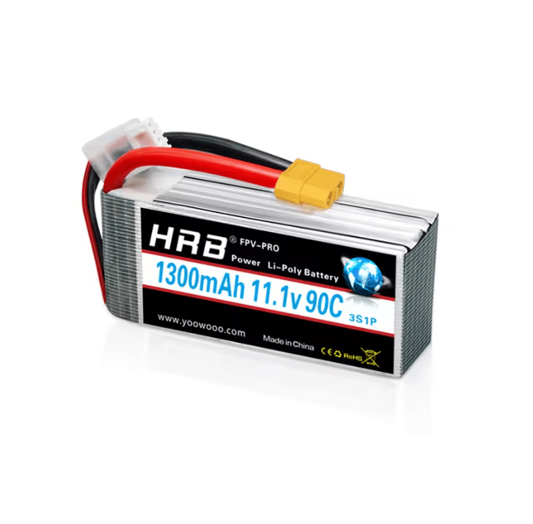 Batería Lipo - 11.1V 1300mah 90C 3S XT60 - HRB - Jugueteria del Sur