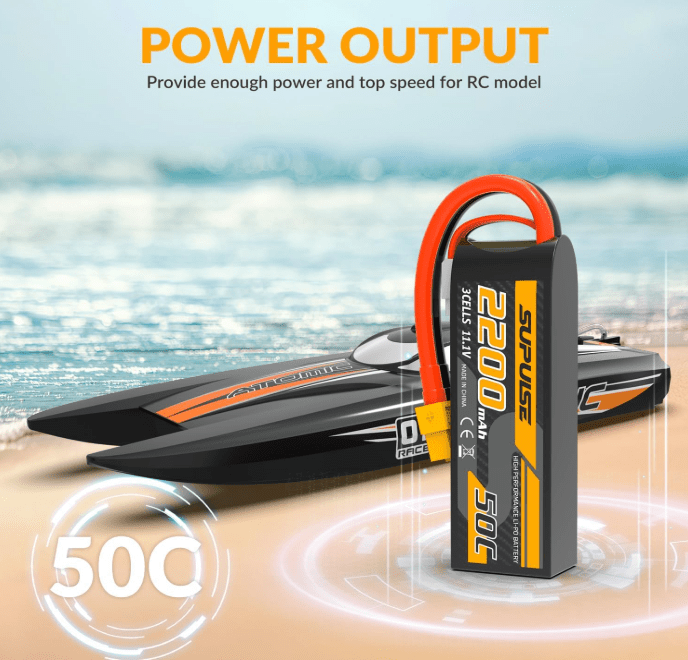 Batería Lipo - 11.1V 2200mah 3S XT60 Plug - SUPULSE - Juguetería del Sur