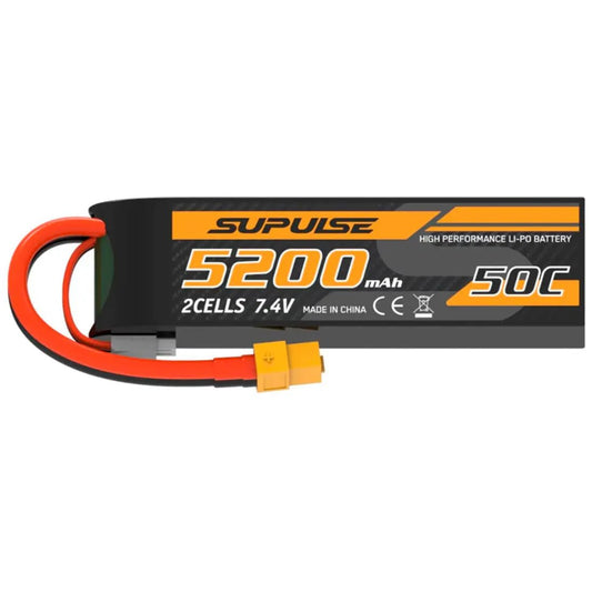 Batería Lipo - 7.4V 5200mah 2S XT60 Plug - SUPULSE - Jugueteria del Sur