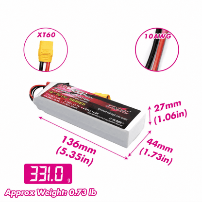 Batería Lipo - Conector XT60 - 11,1V 4000mah 40C, 3S - CNHL - Jugueteria del Sur