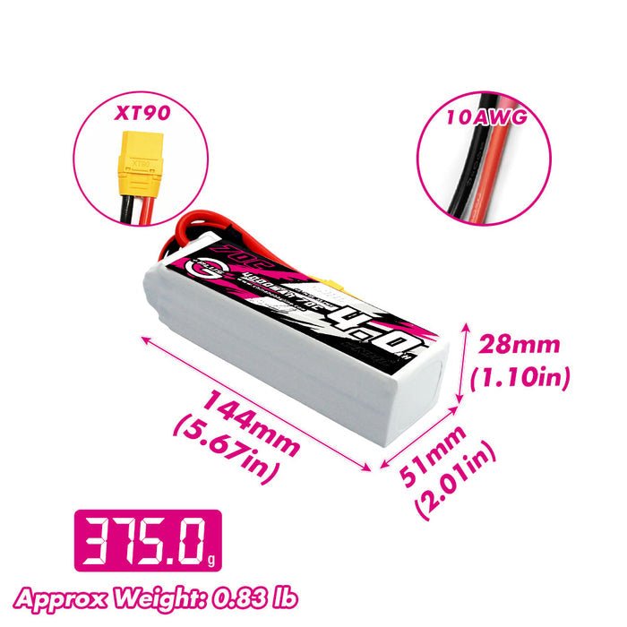 Batería Lipo - Conector XT60 - 11,1V 4000mah 70C, 3S - CNHL - Jugueteria del Sur