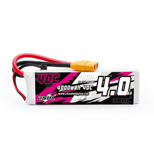 Batería Lipo - Conector XT60 - 7,4V 4000mah 40C, 2S - CNHL - Jugueteria del Sur