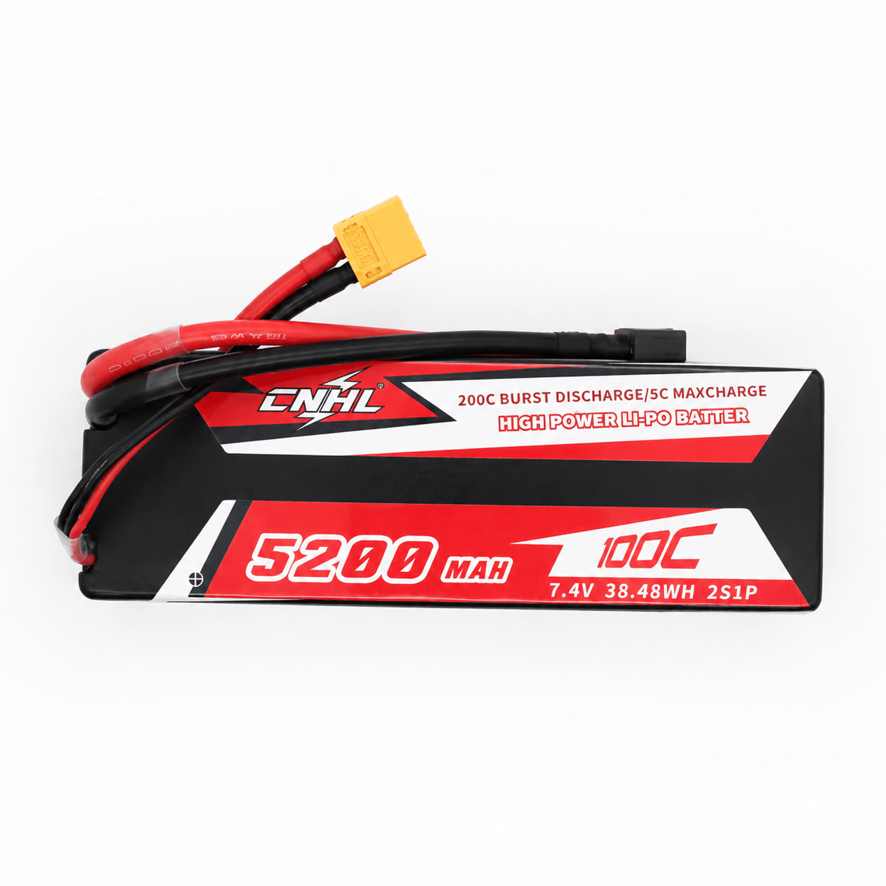 Batería Lipo Hard Case - Conector XT60 - 7,4V 5200mah 100C, 2S - CNHL - Jugueteria del Sur