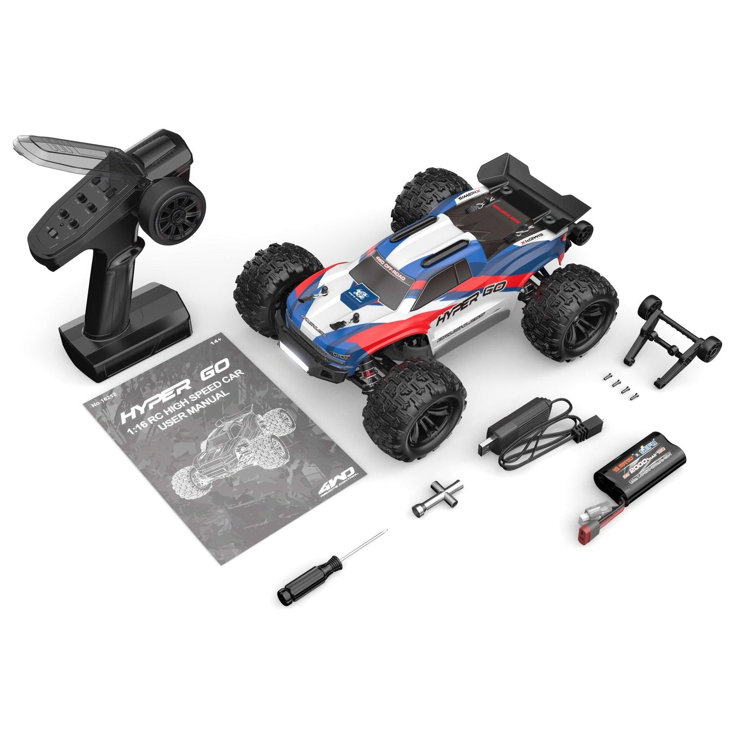 Camioneta RC 1/16 4WD Brushless - MJX Hyper Go 16212 - Jugueteria del Sur