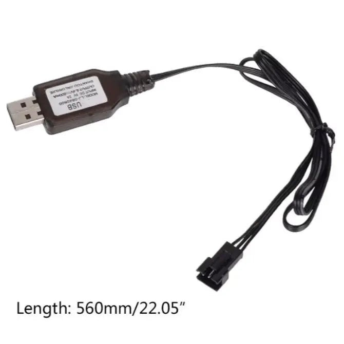 Cargador De Batería - Conector SM - 3P - USB 7,4V 1000mA - Jugueteria del Sur