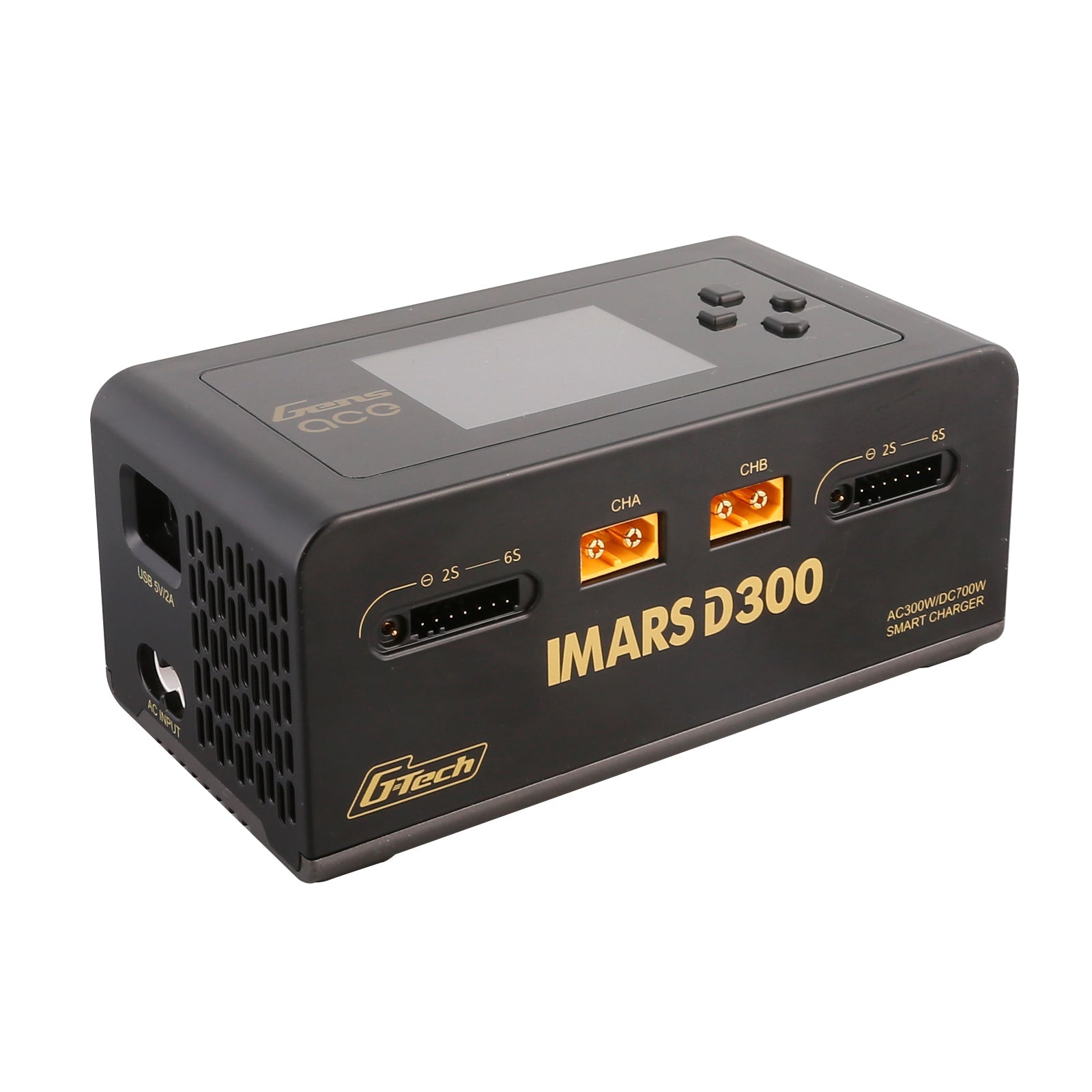Cargador De Batería - Gens Ace iMars D300 Doble Canal - 1s a 6s 16A AC 300W / DC 700W - Jugueteria del Sur