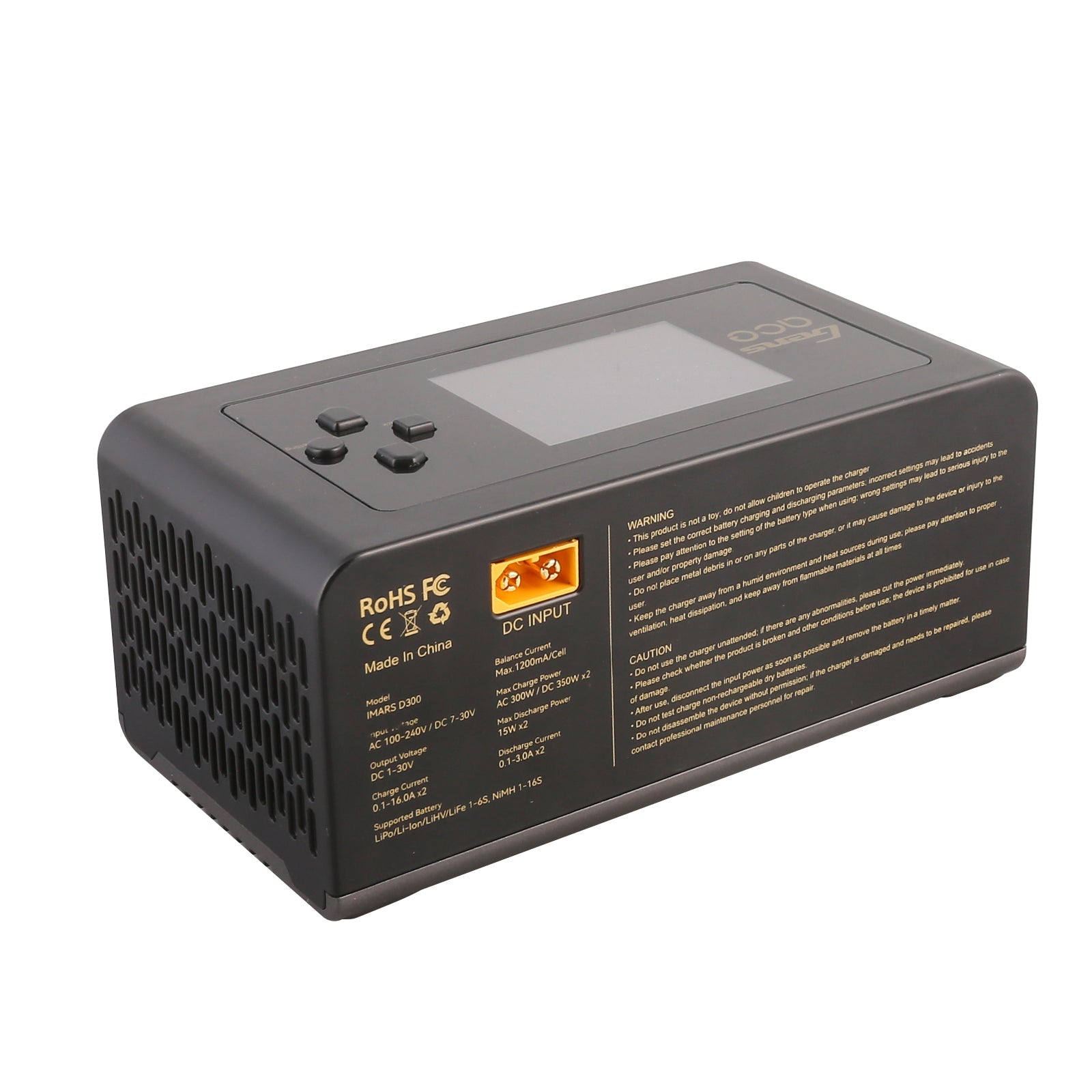 Cargador De Batería - Gens Ace iMars D300 Doble Canal - 1s a 6s 16A AC 300W / DC 700W - Jugueteria del Sur