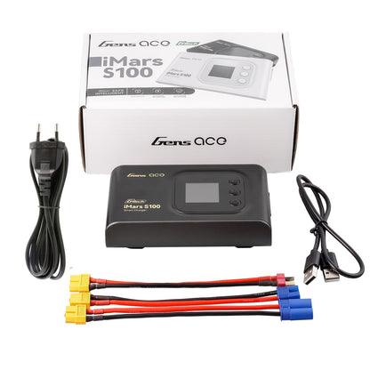 Cargador De Batería - Gens Ace iMars S100 G-Tech - 2s a 6s 10A AC 100W - Negro - Jugueteria del Sur