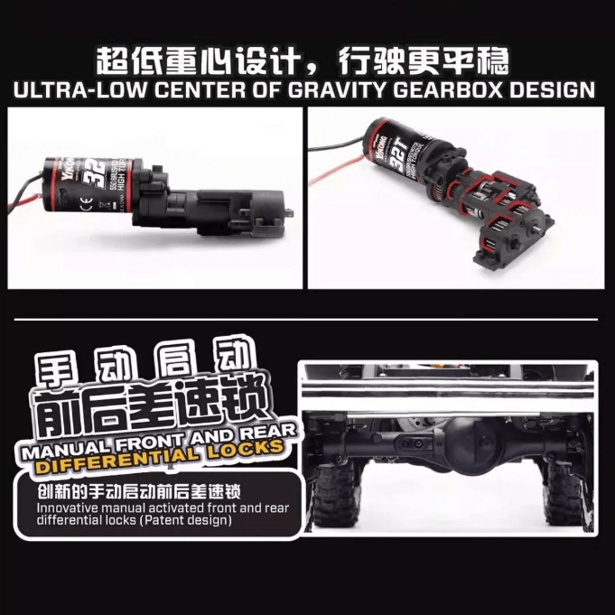 Crawler RC 1/10 Pickup Clásica Americana - YIKONG YK41015 - Jugueteria del Sur