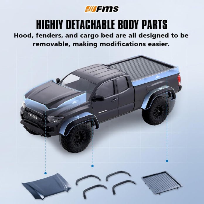 Crawler RC 1/24 Toyota Tacoma - FMS FCX24M - Jugueteria del Sur