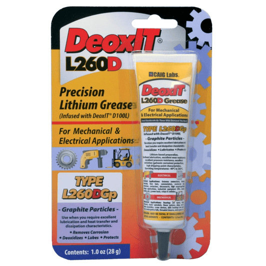 Grasa Profesional DEOXIT L260D con Grafito - limpiador/desoxidante - 28g L260-DG1 - Jugueteria del Sur