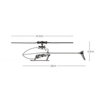 Helicóptero a Control Remoto - 255mm Eagle - Wltoys K127 - Juguetería del Sur