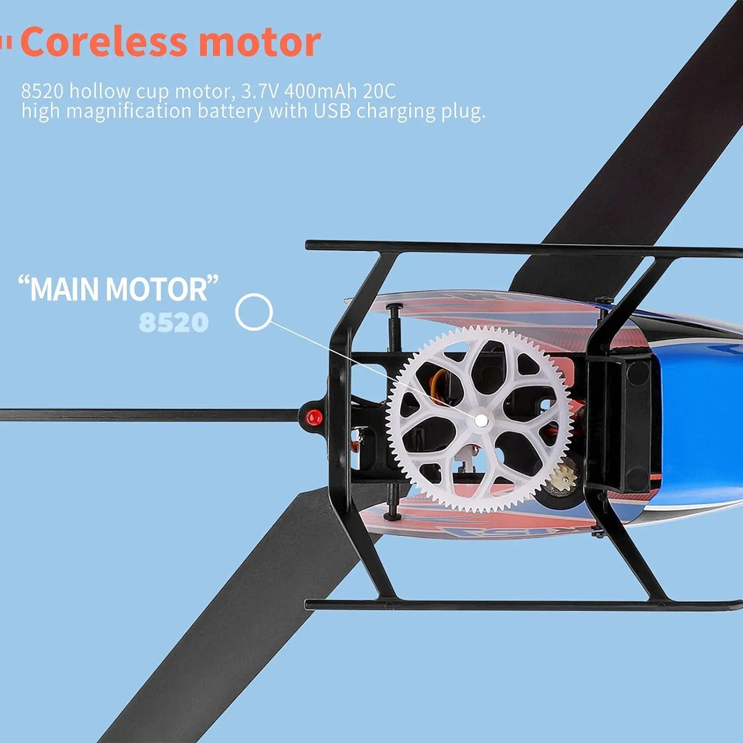 Helicóptero a Control Remoto - 255mm Eagle - Wltoys K127 - Juguetería del Sur