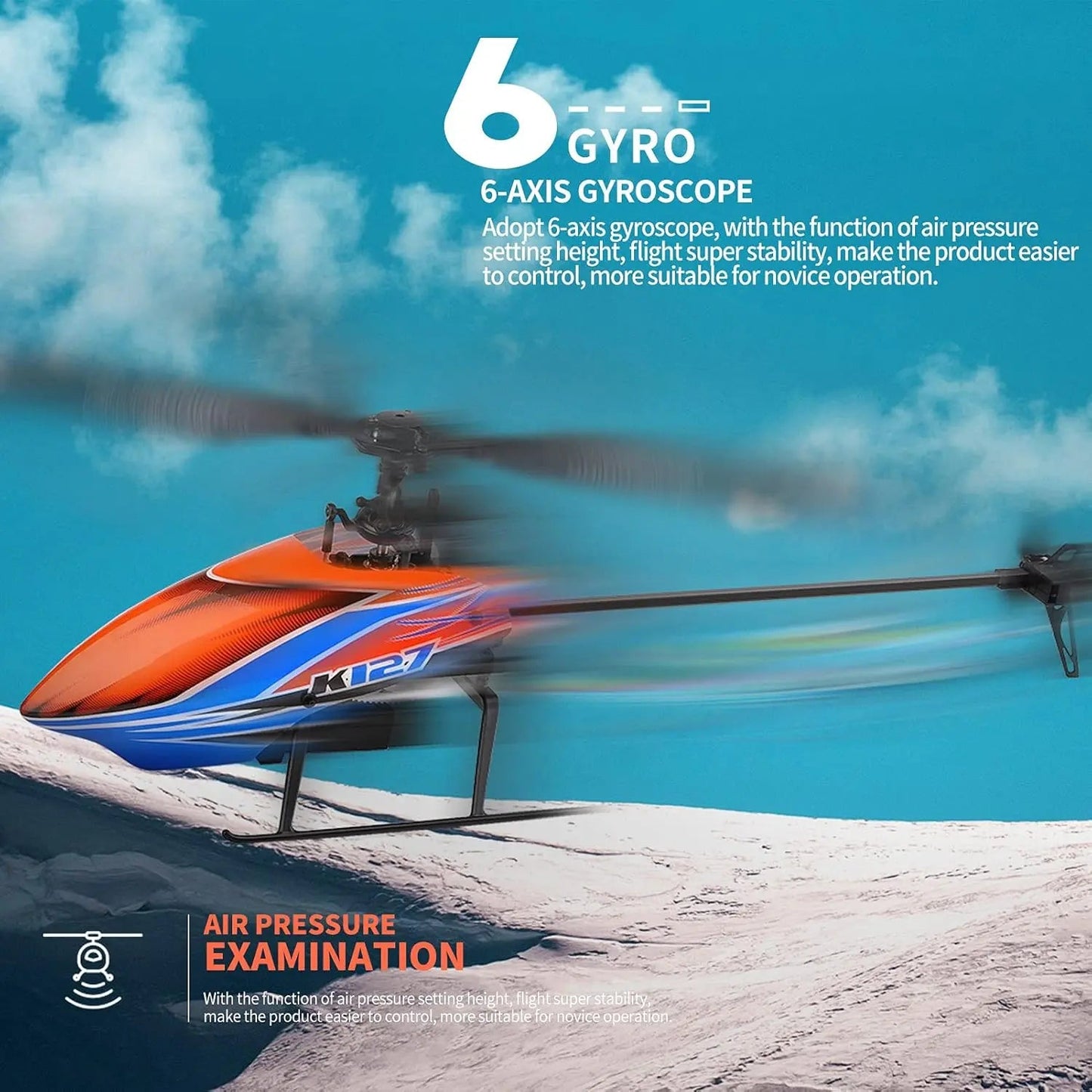 Helicóptero a Control Remoto - 255mm Eagle - Wltoys K127 - Juguetería del Sur