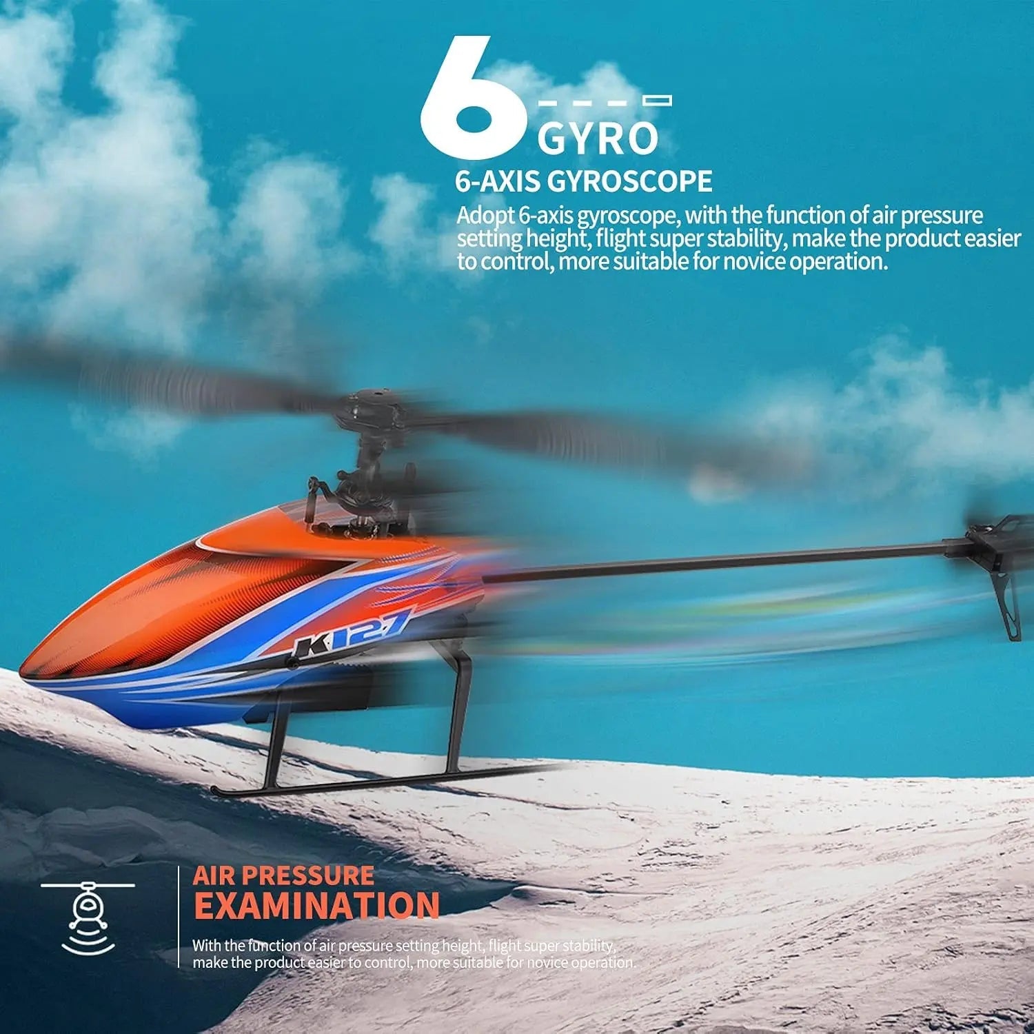 Helicóptero a Control Remoto - 255mm Eagle - Wltoys K127 - Juguetería del Sur