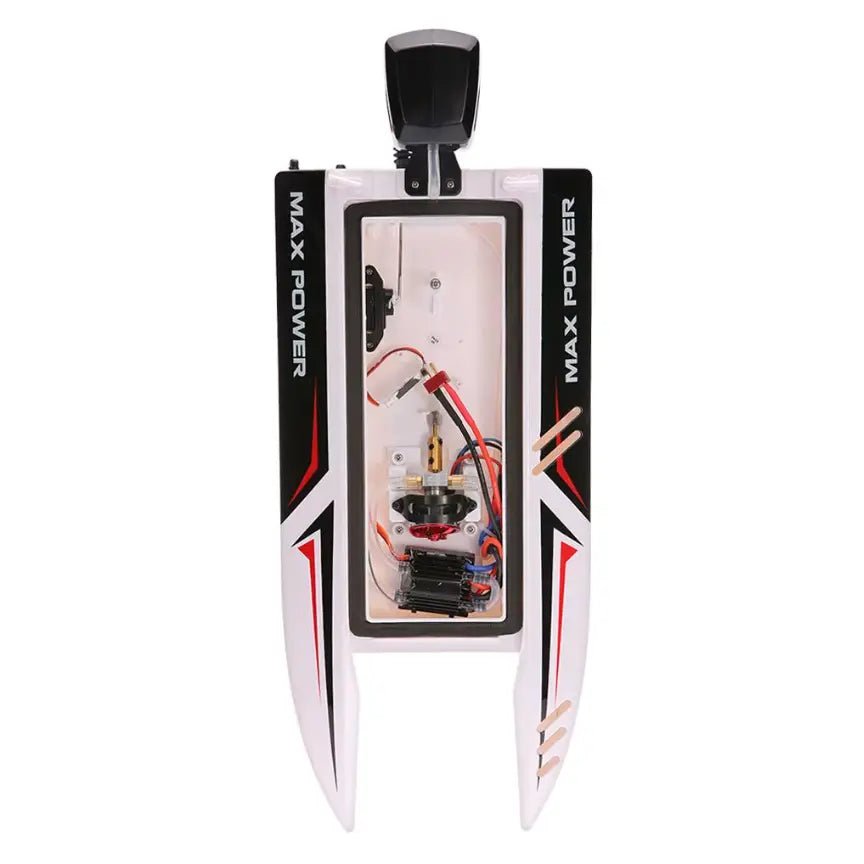 Lancha a Control Remoto - 430mm Catamarán F1 SHIP - WLtoys 915 Rojo - Jugueteria del Sur