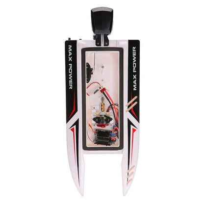 Lancha a Control Remoto - 430mm Catamarán F1 SHIP - WLtoys 915 Rojo - Jugueteria del Sur