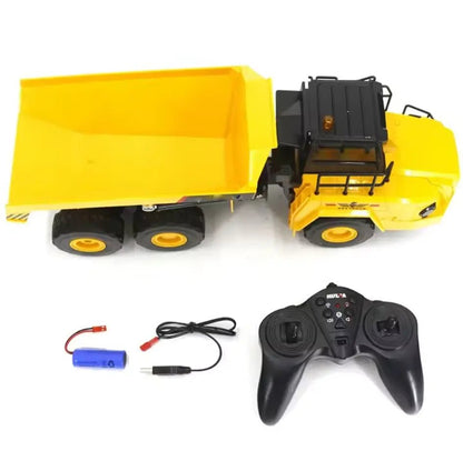 Máquina a Control Remoto - 1/16 Camón Tolva Dumper Articulado - Replica Volvo 1553 - Jugueteria del Sur