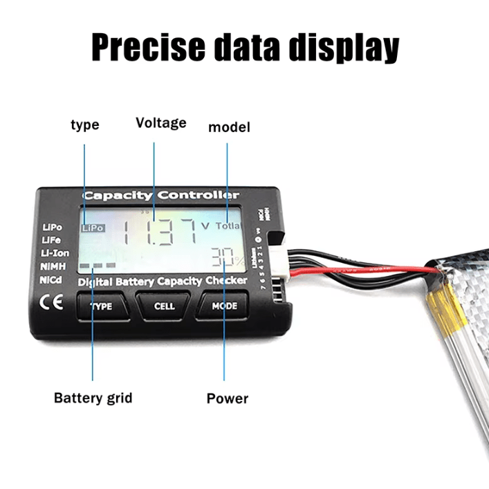 Medidor de Carga Bateria - Digital 7 - 1S a 7S - Jugueteria del Sur