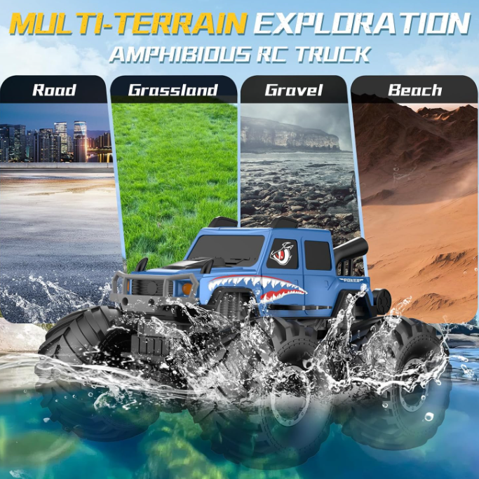 Monster King 4x4 Waterproof Anfibio - JJRC Q215 - Jugueteria del Sur