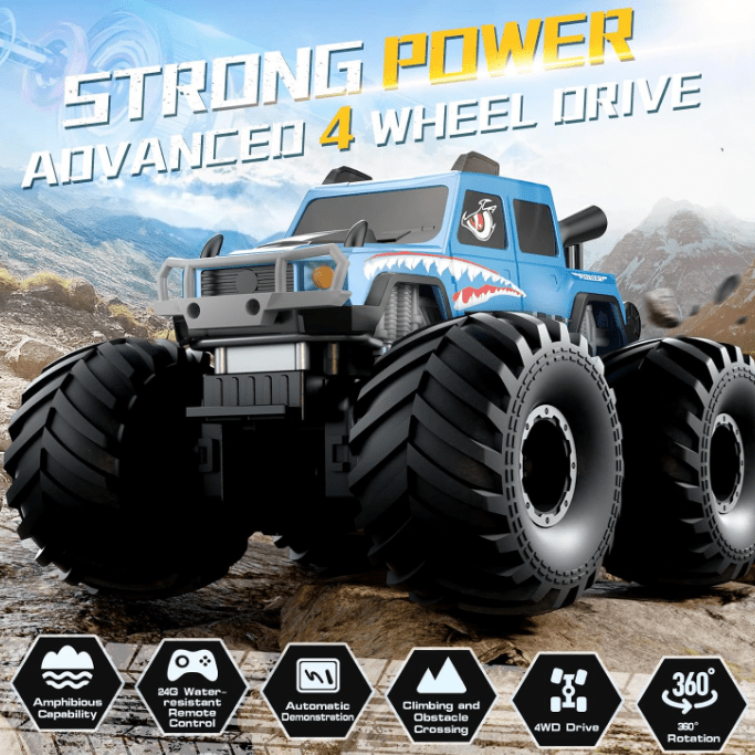 Monster King 4x4 Waterproof Anfibio - JJRC Q215 - Jugueteria del Sur
