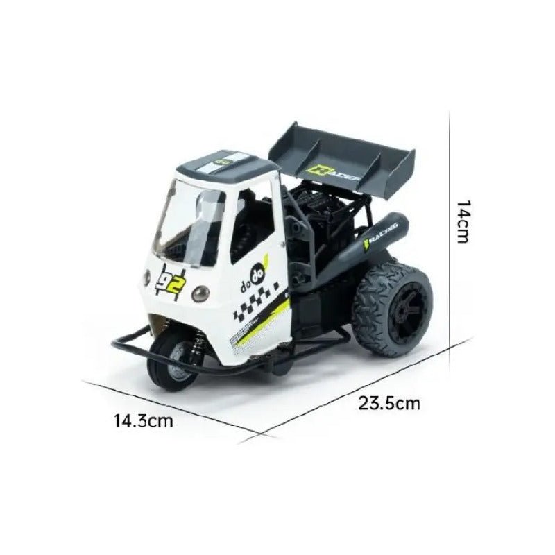 Vehículo Rc Moto Triciclo Sonido Y Humo Control Remoto 1:16 Blanco - Jugueteria del Sur
